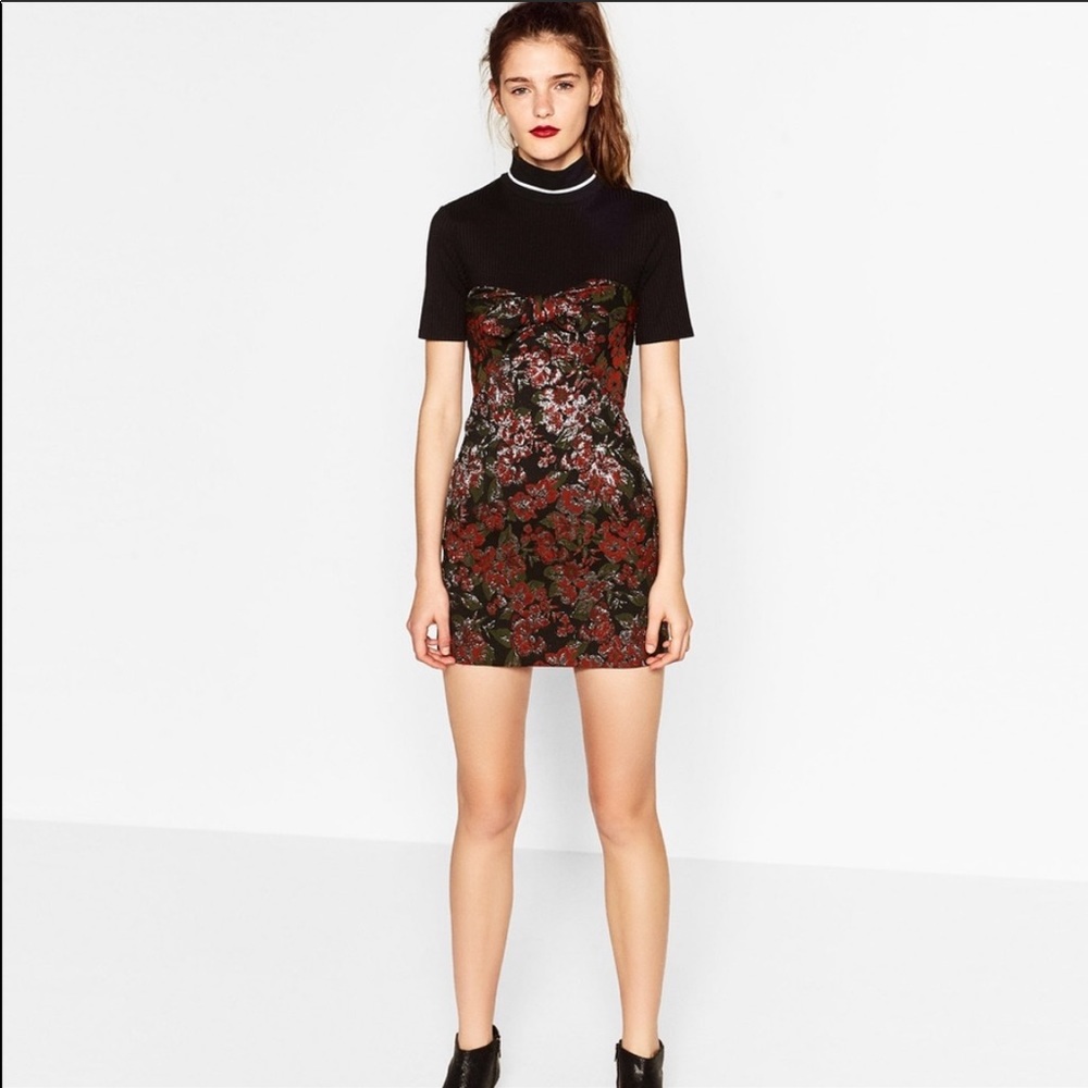 Zara floral print dress